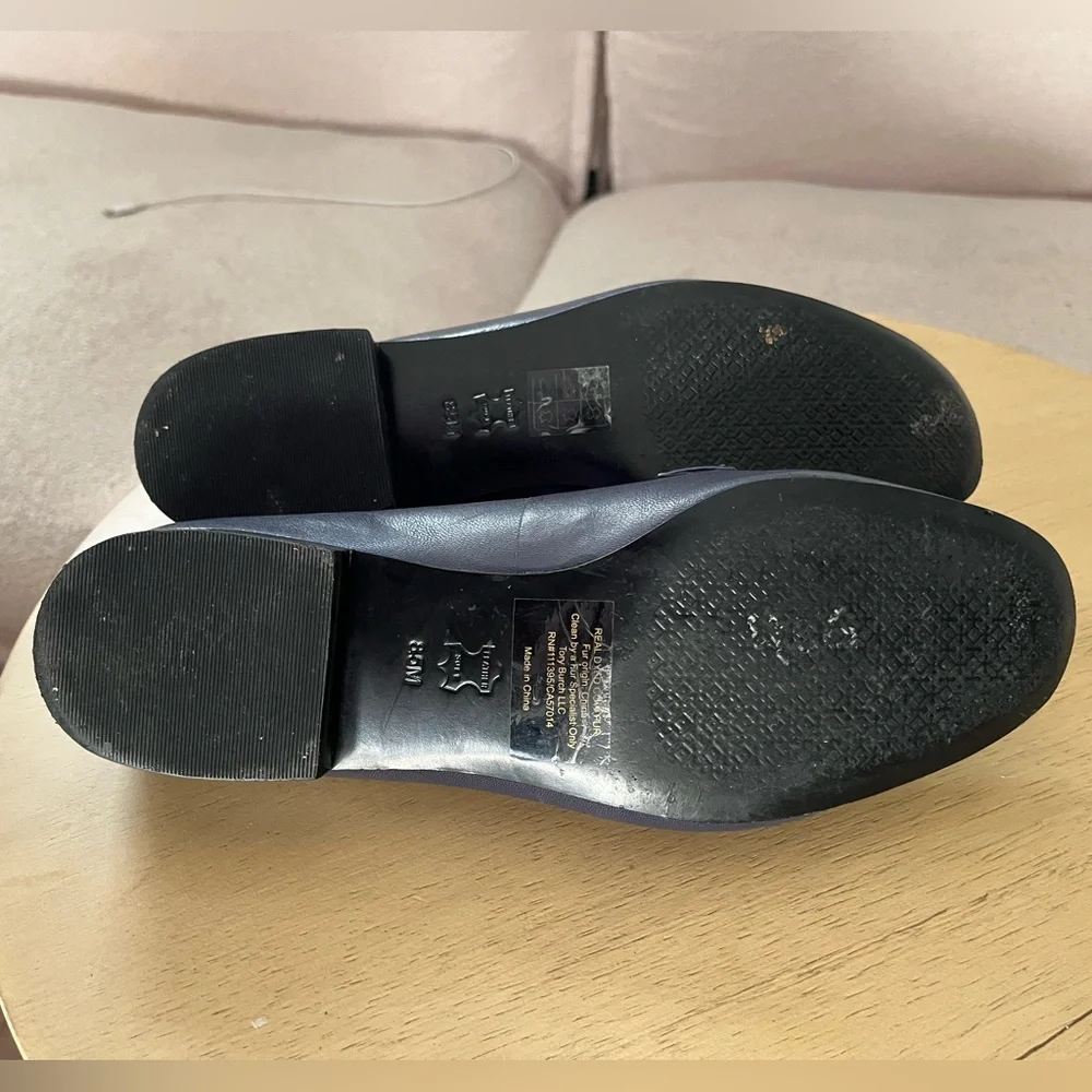 Tory Burch Gemini Link Navy Loafers Size 8.5